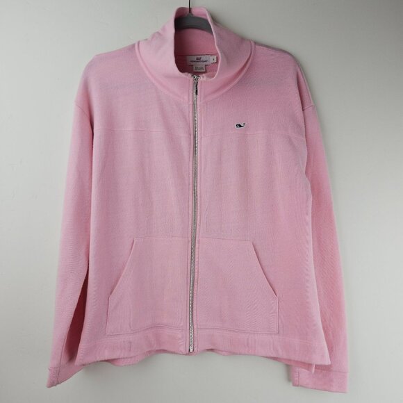 VINEYARD VINES Pink Zip Jacket Womens S Cotton Blend Soft Pretty Preppy - Picture 1 of 11